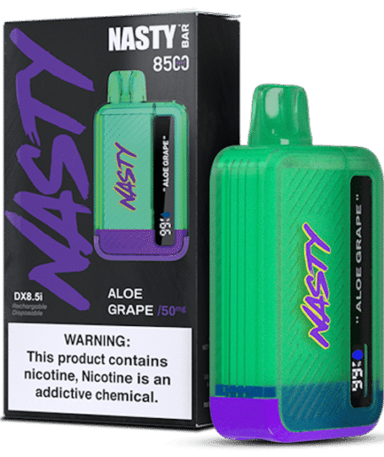 Nasty Bar Aloe Grape 8500pfs 20mg